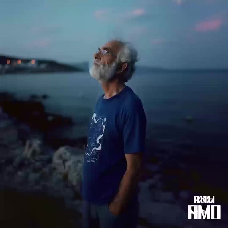 古希腊哲学/米利都的泰勒斯/水生萬物/凡物制原创纯棉印花男女T恤 - 男装上衣/T 恤 - 棉．麻 蓝色