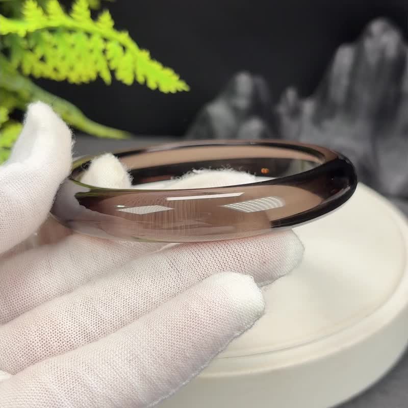 玻璃体冰曜石手镯 64MM 高冰黑曜石手环 平安庇护招财聚气防小人 - 手链/手环 - 半宝石 黑色