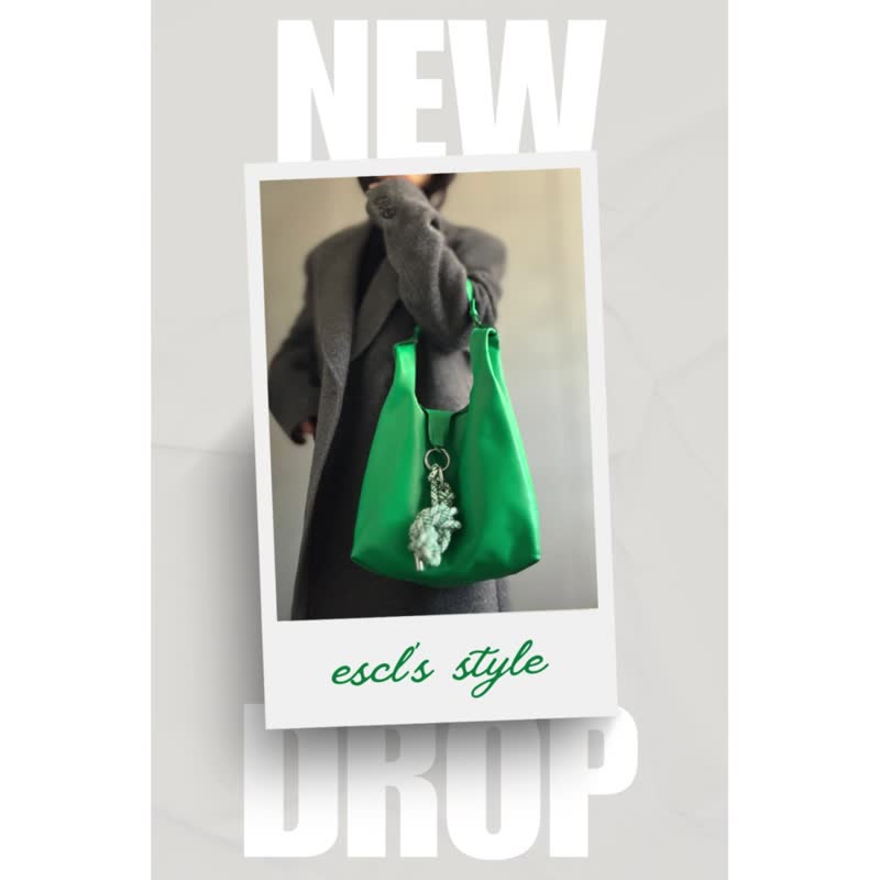 Usual Bag M 绿色_牛皮 - 手提包/手提袋 - 真皮 