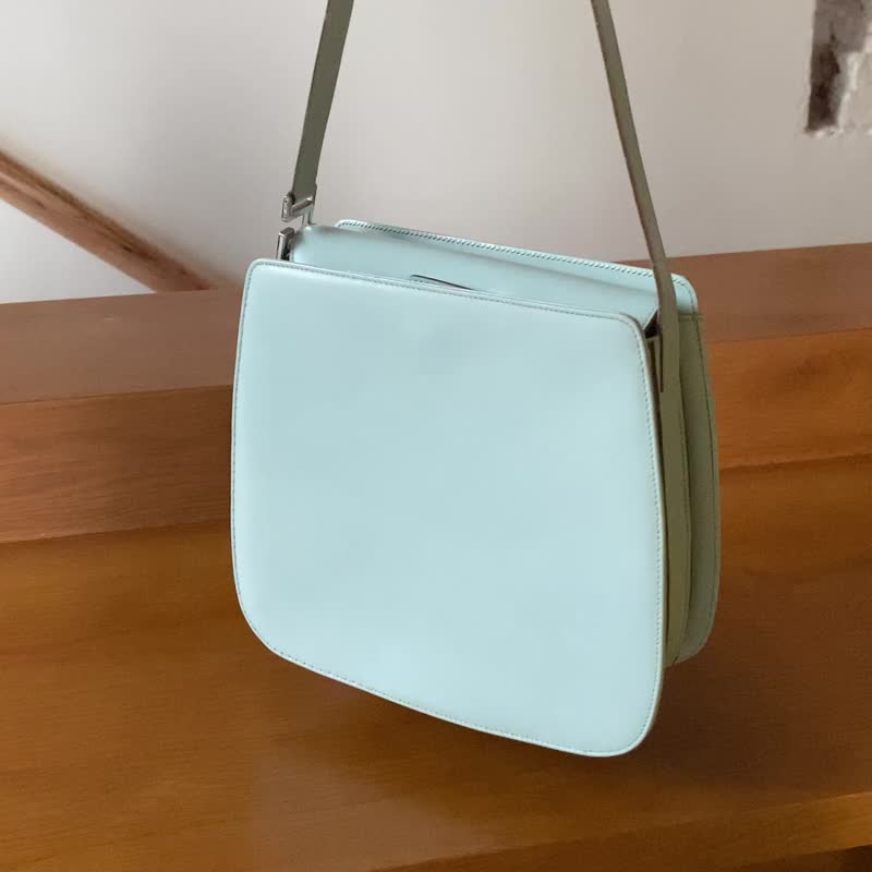 复古 GUCCI 薄荷绿 G Logo 漆皮亮面手提包 肩背包 Tom Ford 时期 - 手拿包 - 真皮 绿色