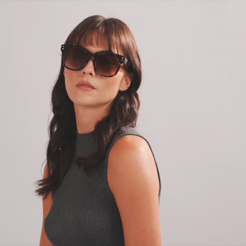 Dora 茶琥珀 C106 - 墨镜 - 树脂 