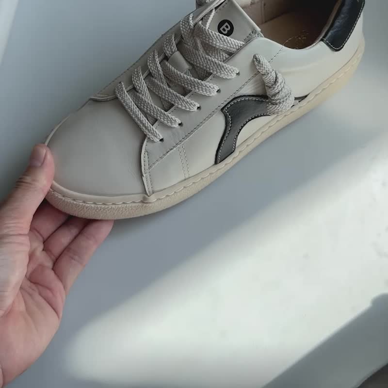 企鹅剪影厚底休闲鞋-草莓优格 - 女款休闲鞋 - 真皮 粉红色