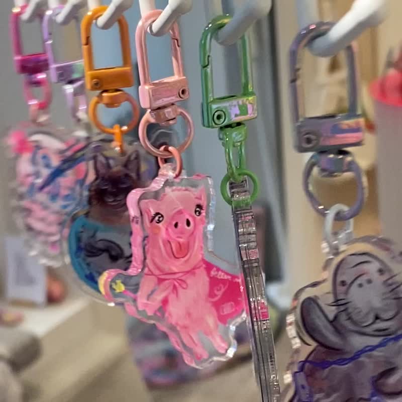 【旅行首选】Abbysounique 全系列夹心防刮压克力钥 - 钥匙链/钥匙包 - 压克力 