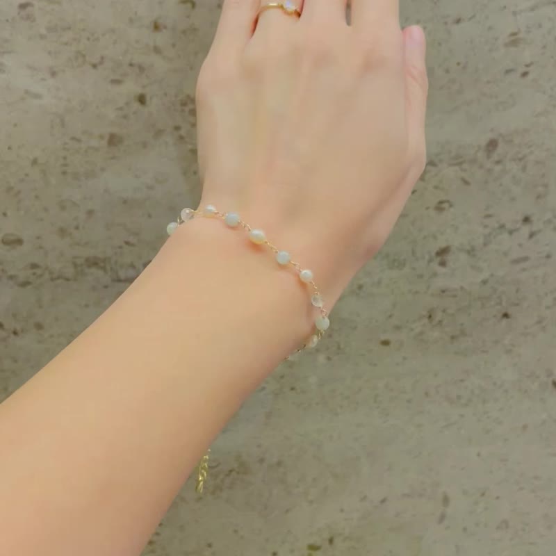 手作手链  翡翠　日本手作家 - 手链/手环 - 玉石 绿色