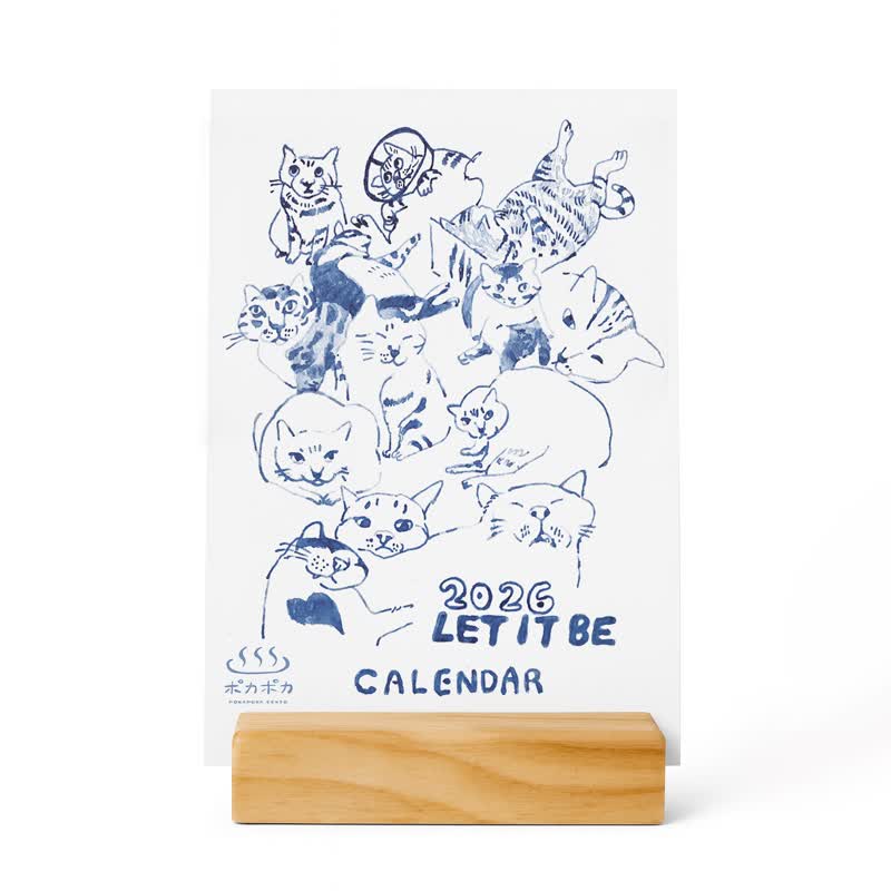 2026 木头小桌历| POKAPOKA SENTO - 年历/台历 - 纸 蓝色
