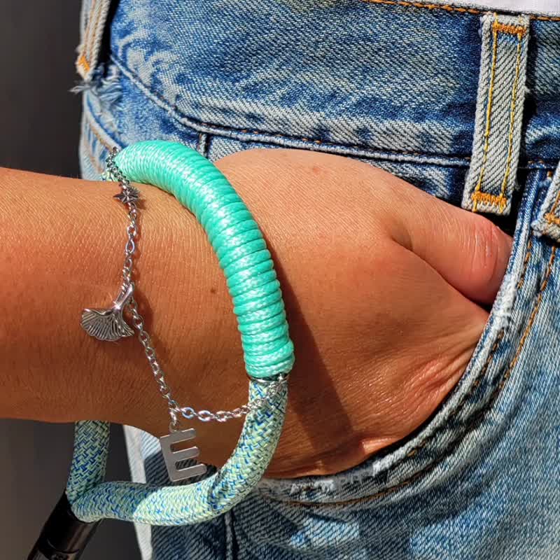 不褪色！定制英文字母手腕挂绳连夹片 手机手腕绳 7 色 冰绿色 - 挂绳/吊绳 - 其他人造纤维 绿色