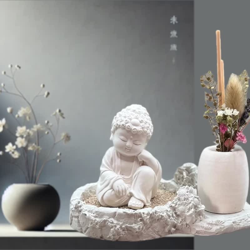 净念吉祥公仔之悟道 豪华田园套组 艺术香氛扩香 居家香氛 - 香薰/精油/线香 - 水泥 白色