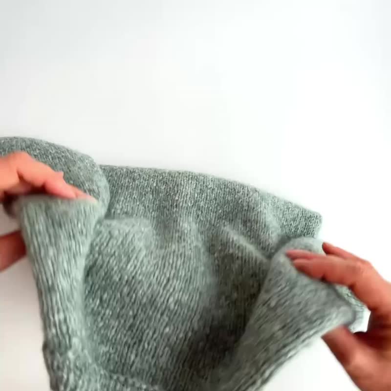 礼物男婴新生儿回家服装订制手工针织套装连身衣、帽子 - 满月礼盒 - 羊毛 