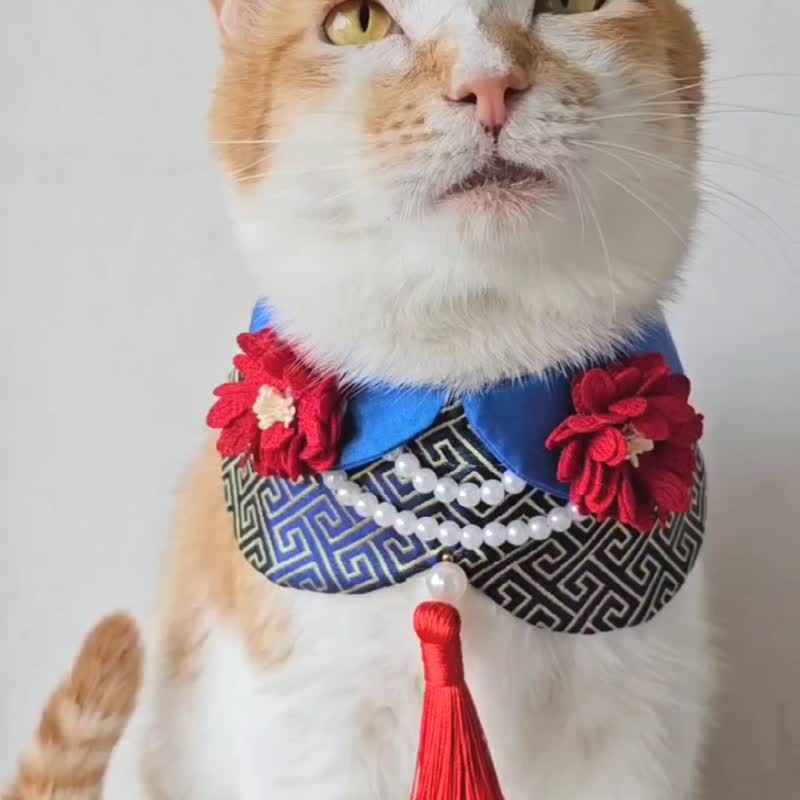 祝你发财 (Bang-Bang) 围脖，猫狗围巾，庆祝中国新年。有 2 种颜色。 - 项圈/牵绳 - 棉 红色