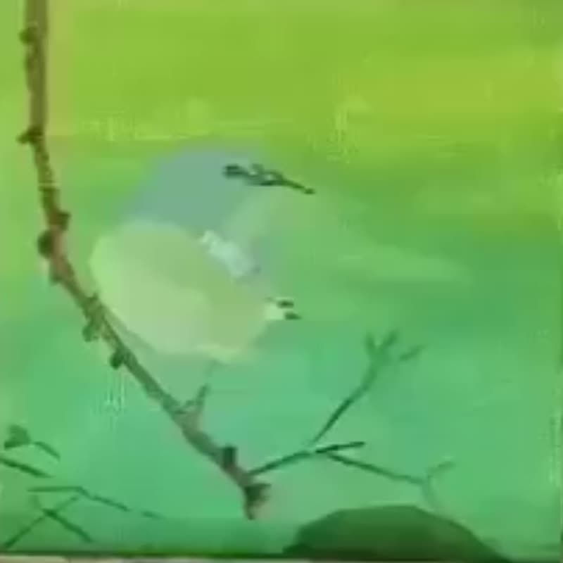 花枝上的小鸟/  原创手绘油画/ 独一无二/立即拥有 - 墙贴/壁贴 - 棉 