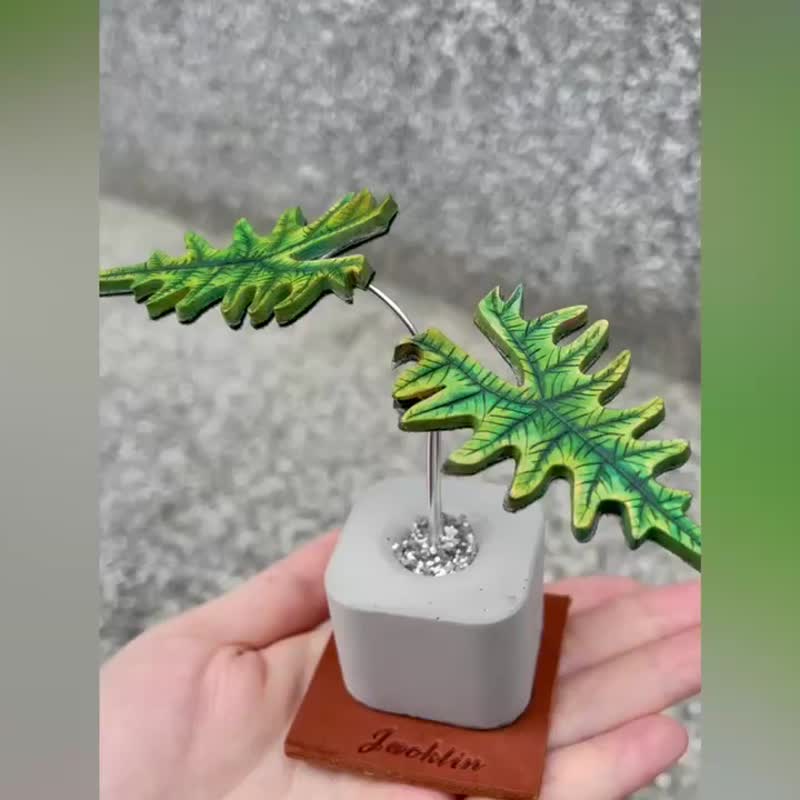 皮革小植栽-杰克林 - 植栽/盆栽 - 真皮 灰色