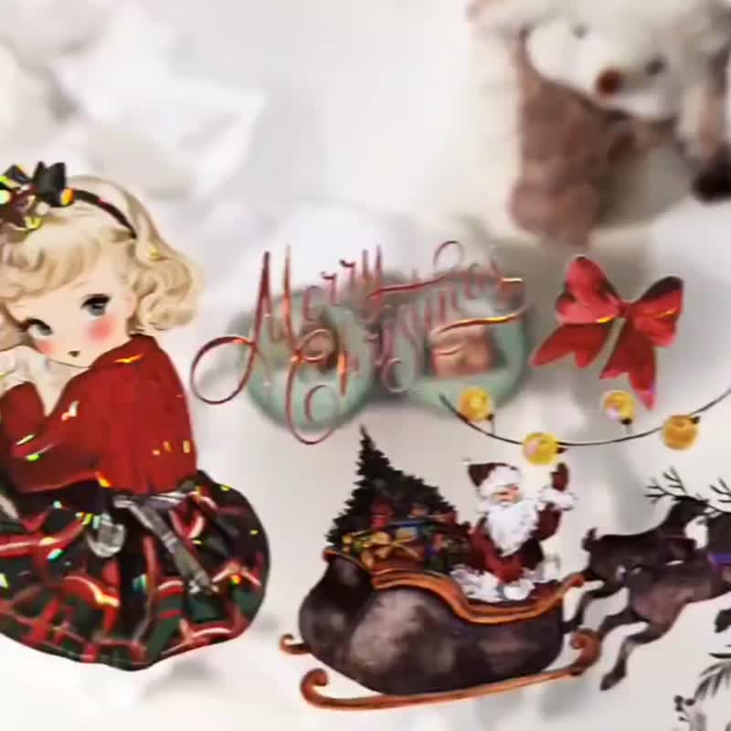 7% OFF 全卷组合 – 圣诞全息箔和纸胶带 (5m × 2 卷) - 纸胶带 - 其他材质 