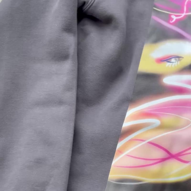 【抽象系列创作】Cliche 陈腔滥调纯棉薄刷毛连帽外套 - 中性连帽卫衣/T 恤 - 棉．麻 多色