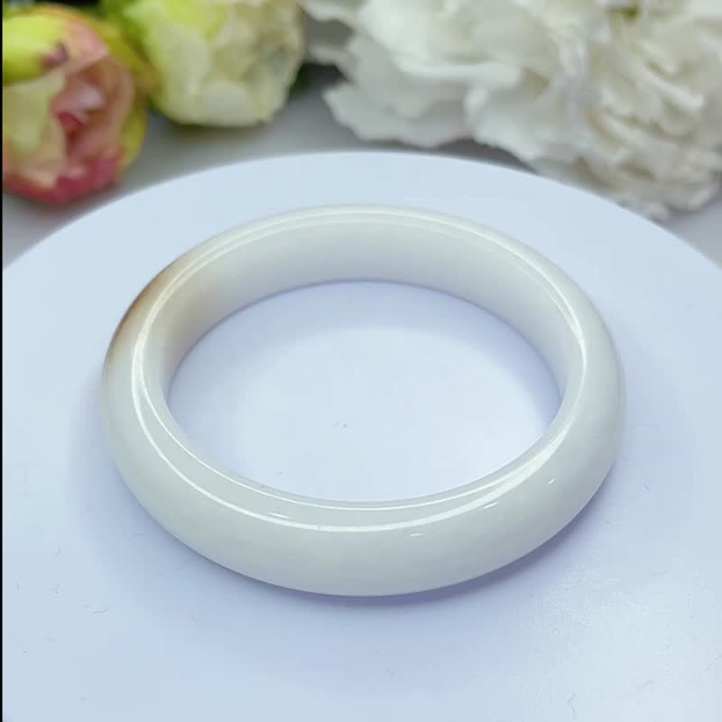 No.102 俏色金丝玉可可拿铁手镯 58mm 圈口 俏一口新疆料 平安镯 - 手链/手环 - 玉石 多色