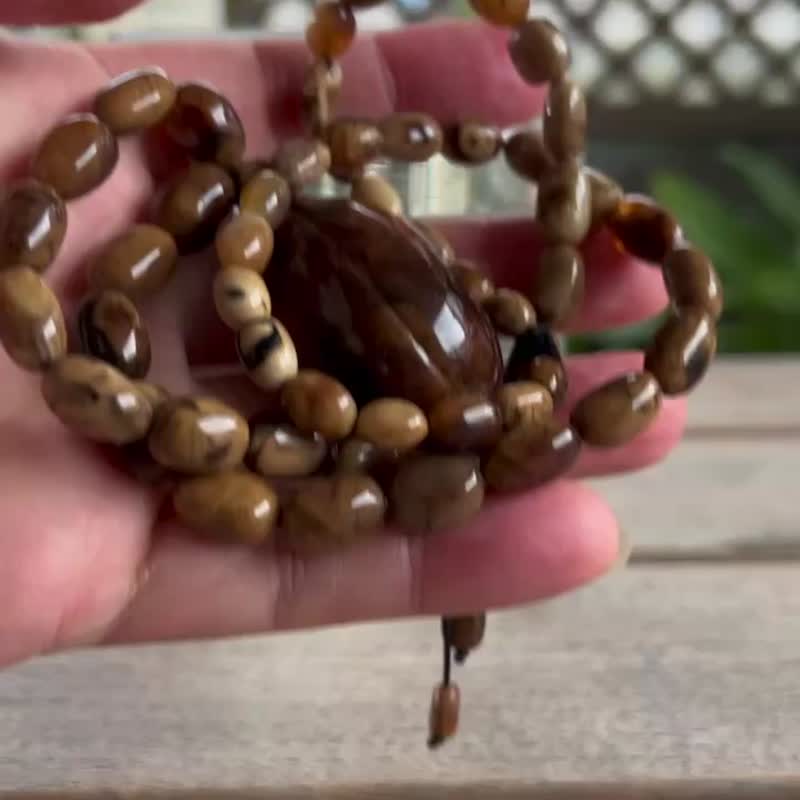 天然缅甸根珀项錬 41公克 Amber 琥珀项錬 金珀 根珀 蓝珀 收藏 - 项链 - 半宝石 多色