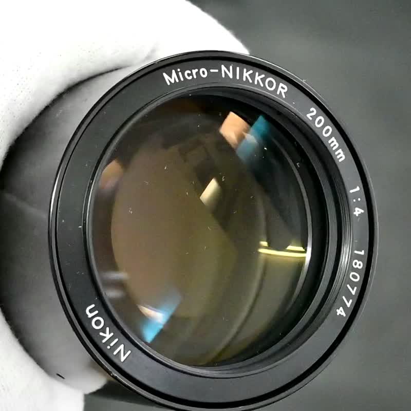 日本直邮尼康 Ai Micro 尼克尔 200mm f/4 MF 微距特写镜头 F 卡口 - 相机 - 其他金属 黑色
