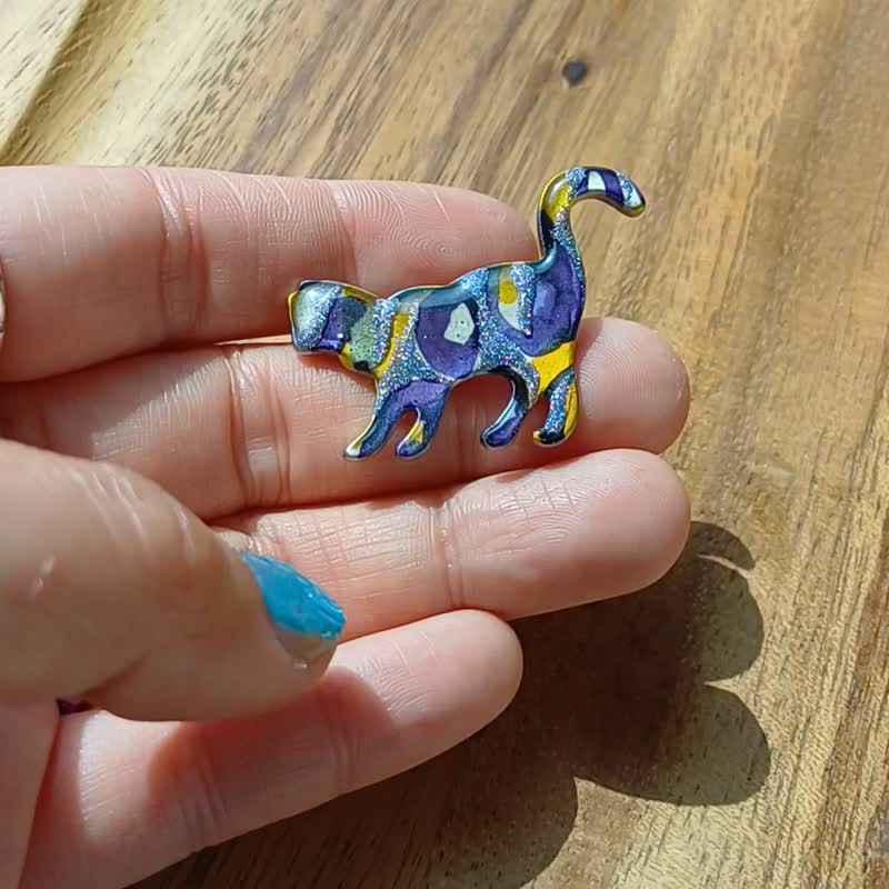 苏格兰折耳猫胸针 - 胸针 - 其他金属 