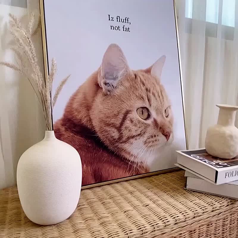 大胖橘猫 - 傲娇橘猫摄影挂画/生日送礼/家居布置/catitem2026 - 海报/装饰画/版画 - 棉 橘色