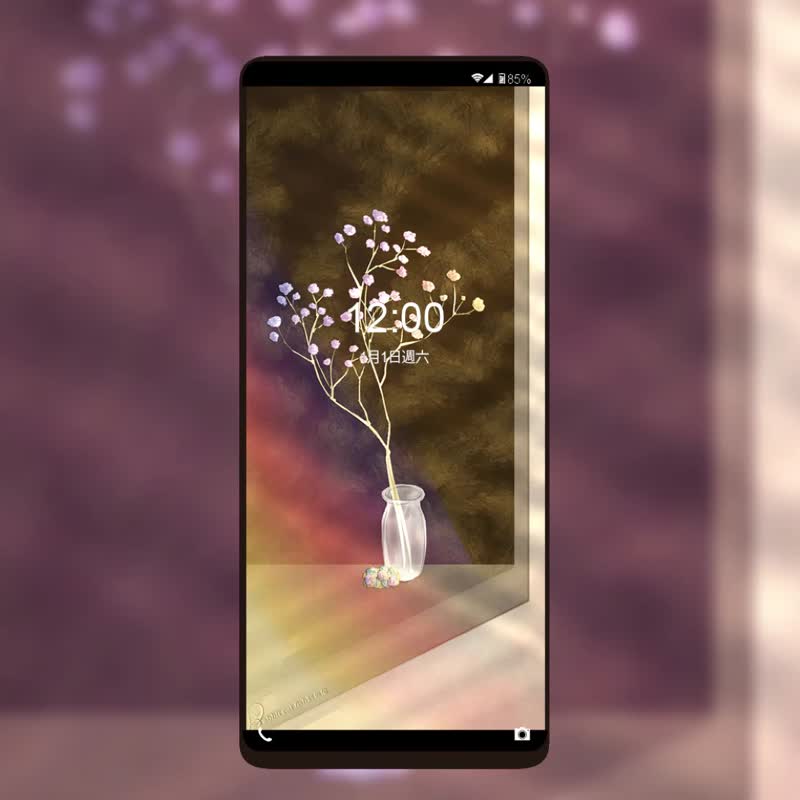 原创插画-满天星 彩虹蓝色调 个人化手机壁纸【电子档】 - 电脑手机桌布/贴图/App 图示 - 其他材质 