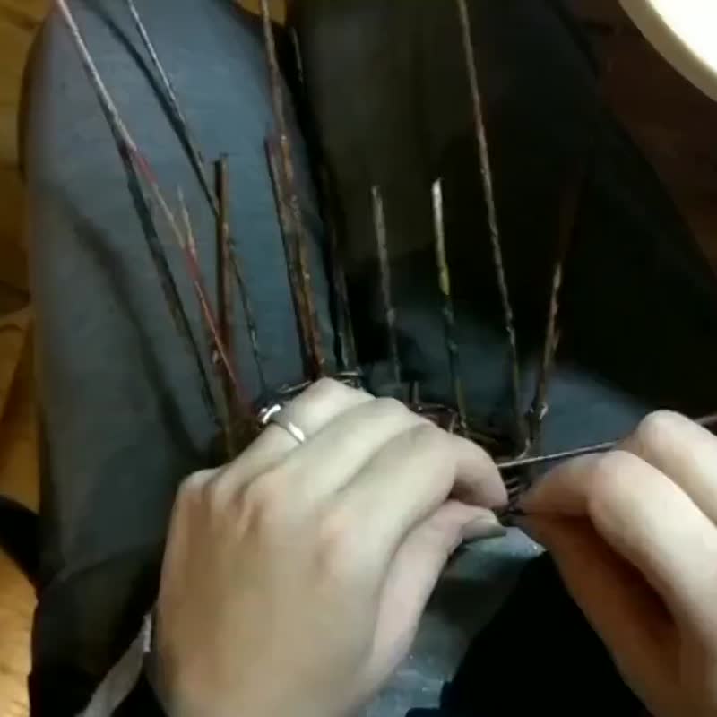 Miniature hanging chair, wicker dollhouse furniture egg swing for BJD doll Fairy - 玩具/玩偶 - 纸 咖啡色