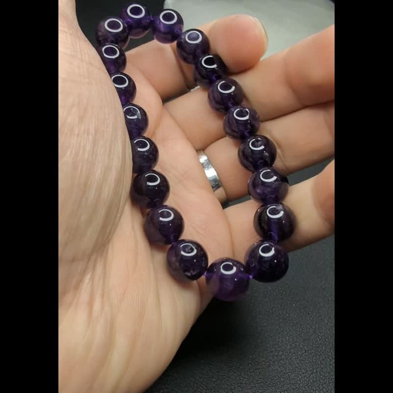 【订制品】紫水晶 乌拉圭 6-14mm  手串 手链 天然水晶 水晶手链 - 手链/手环 - 水晶 紫色