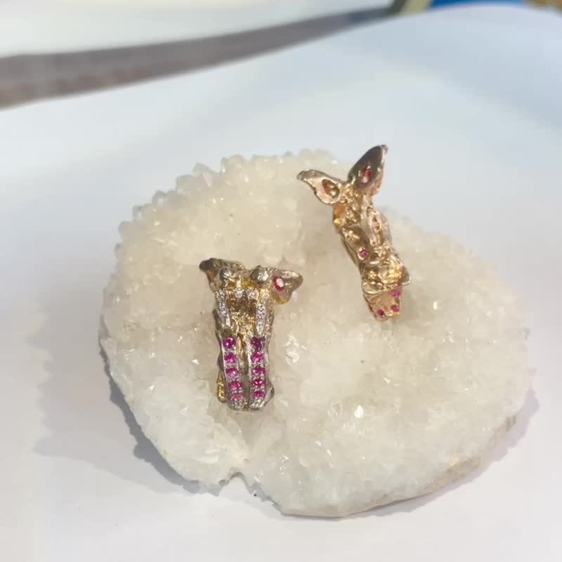 925纯银双面生肖锁骨链- Tiger虎 - 锁骨链 - 纯银 金色