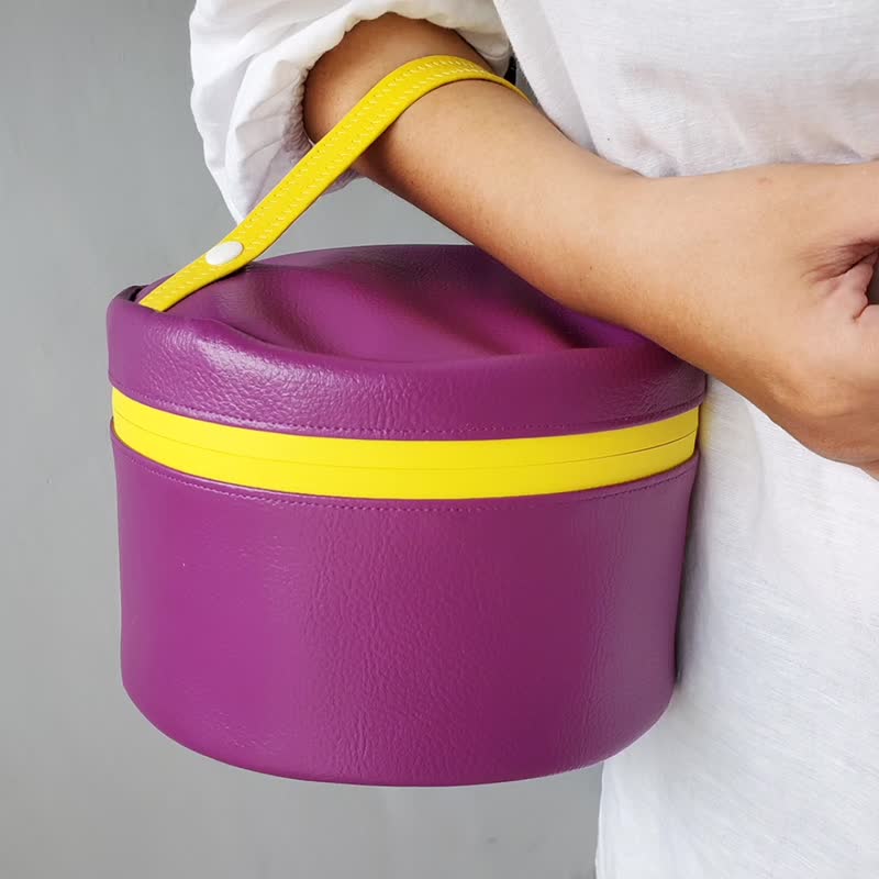 免水洗/保温保冷餐袋/化妆包lunch bag/makeup bag/toiletry bag - 化妆包/杂物包 - 防水材质 紫色
