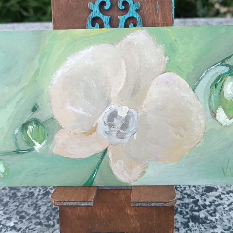 原创艺术品 - 在梦中 10x20 厘米 纸板油画 2020 年 维多利亚 - 墙贴/壁贴 - 其他材质 绿色