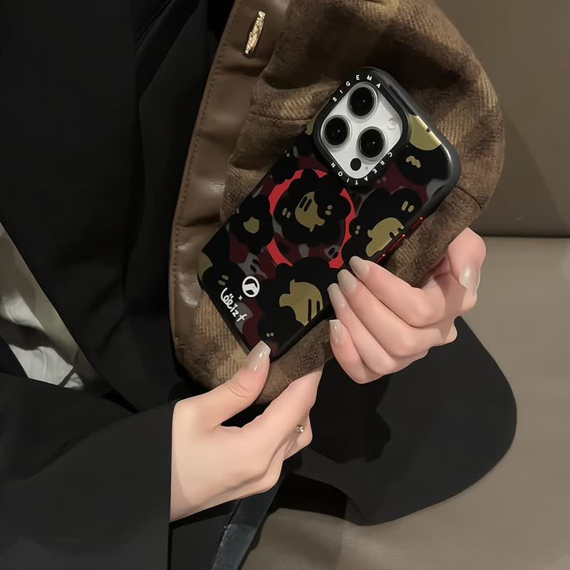 【隐藏式磁吸】铝合金按键全磨砂防摔防刮iPhone16pro-16promax - 手机壳/手机套 - 塑料 黑色