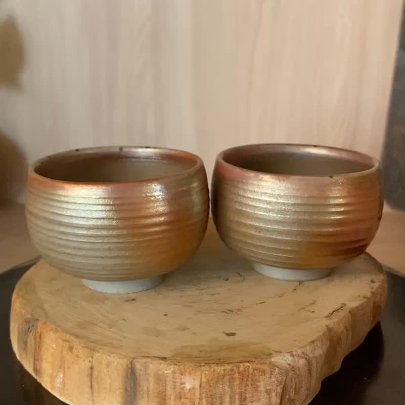 柴烧小杯两个 - 茶具/茶杯 - 陶 