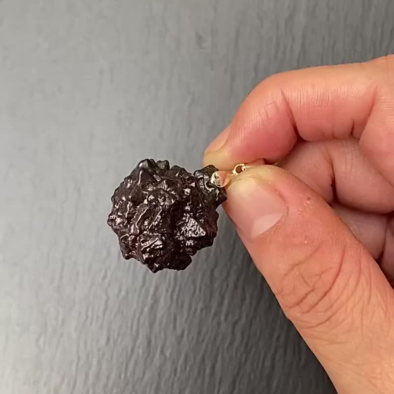 能量原石-天然埃及预言石 上帝沟通石 天机石 925纯银钛钢项链 - 项链 - 石头 咖啡色