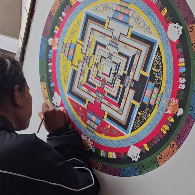 藏传时轮曼陀拉——时间、空间与解脱的灵性地图 - 墙贴/壁贴 - 其他材质 多色