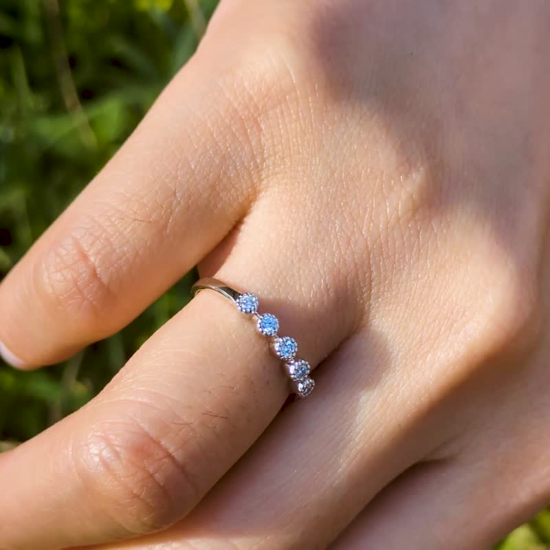 18K白金真钻戒 - 戒指 - 钻石 白色