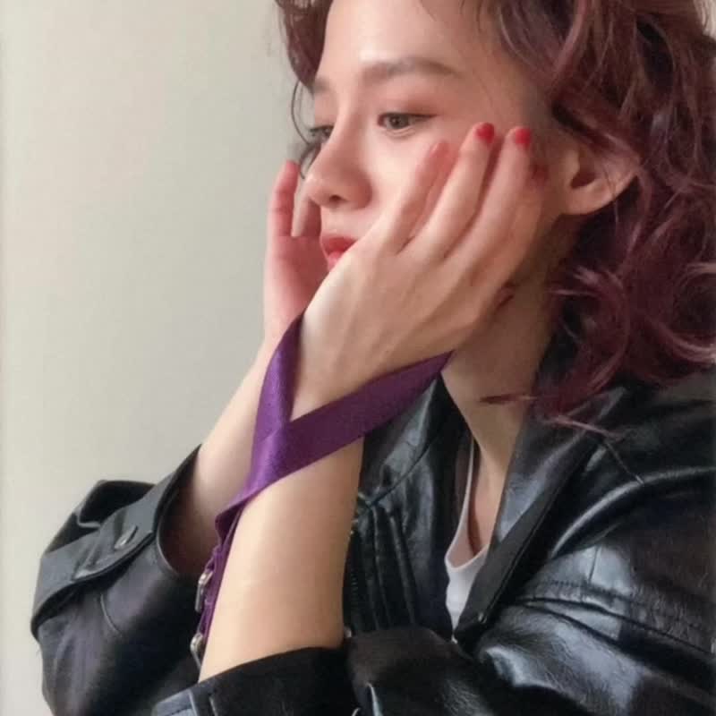 闪光系 | CRUSH -  紫罗兰 * 紫色 金属色 手机手带 手机腕带 - 挂绳/吊绳 - 尼龙 紫色