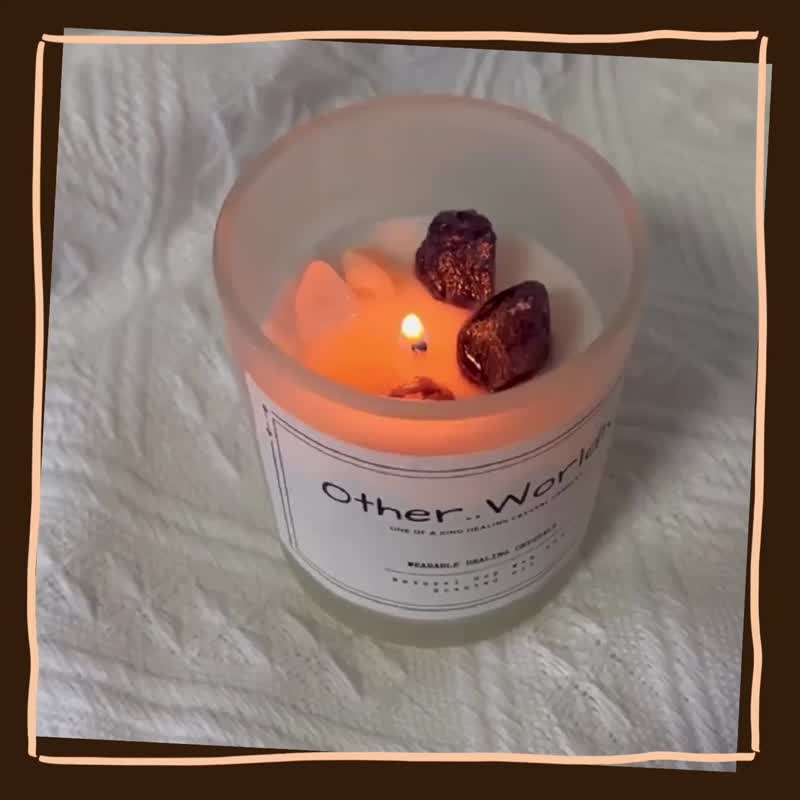 三合一  香氛蜡烛、水晶和 DIY 首饰 (包银链) - 薰衣草味 - 手链/手环 - 宝石 多色