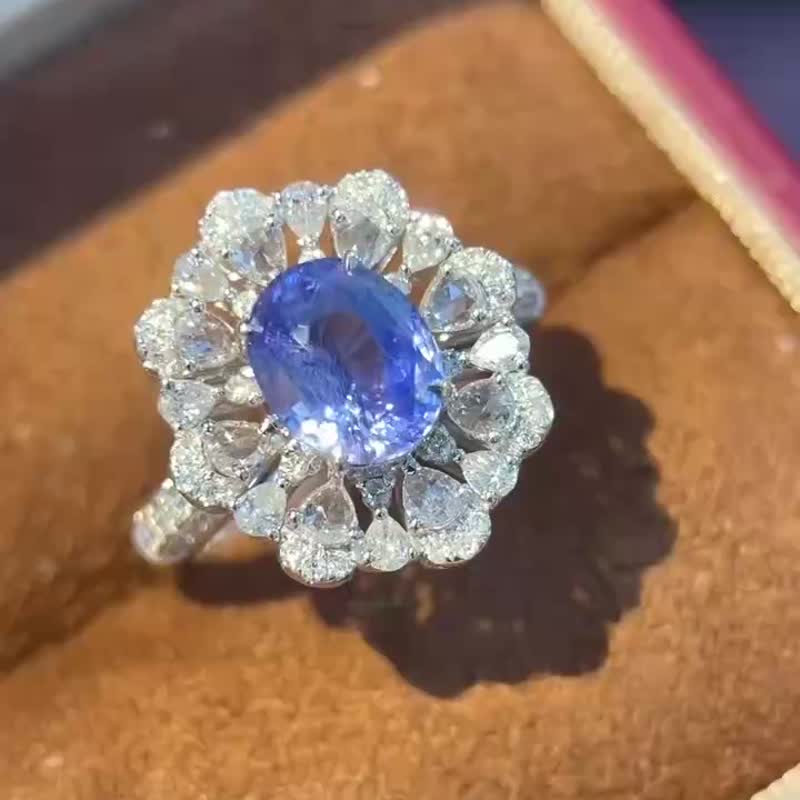 无烧蓝宝石戒指  2.52 克拉 - 戒指 - 宝石 