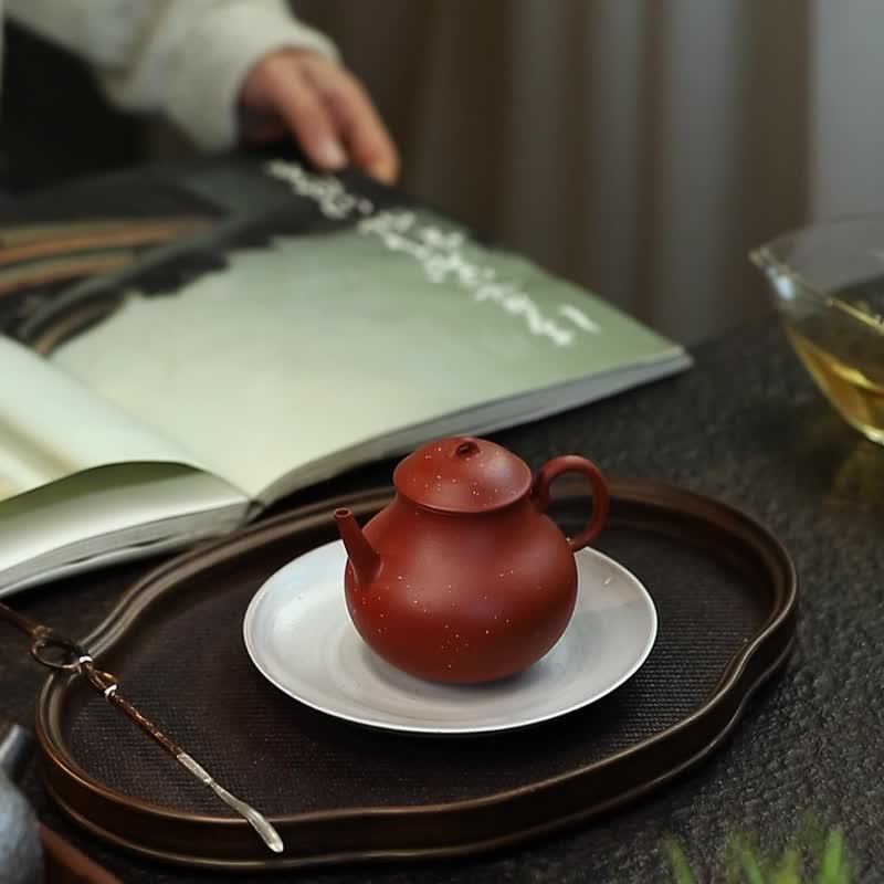 梨系列朱泥秋梨 宜兴原矿家用高颜值茶器端泡茶壶紫砂壶180cc - 茶具/茶杯 - 陶 红色