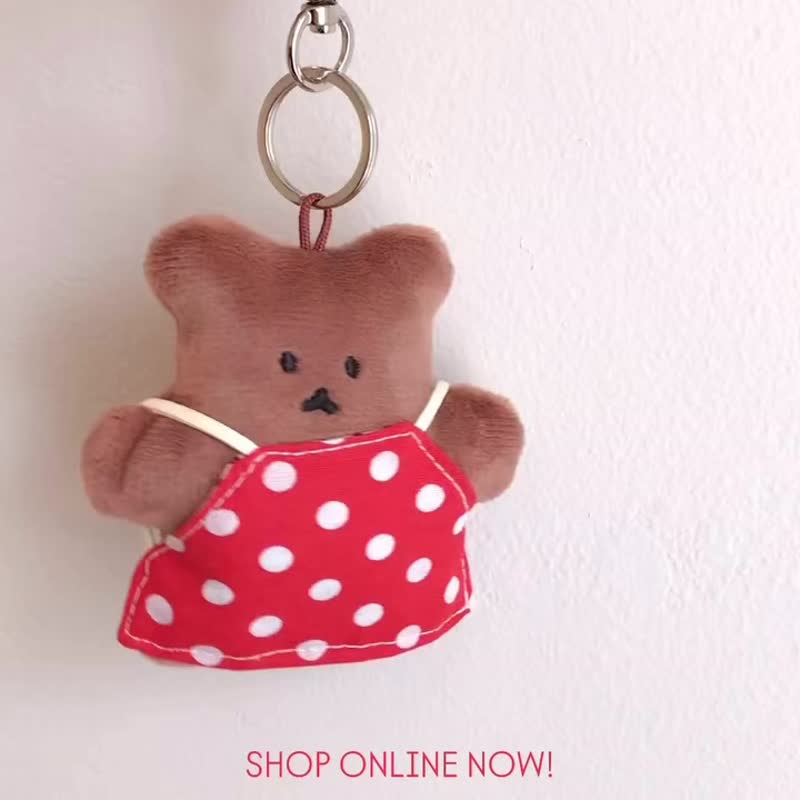 Chanibear MADE-娃娃围裙/娃娃连身裙（可翻转） - 玩偶/公仔 - 棉 多色