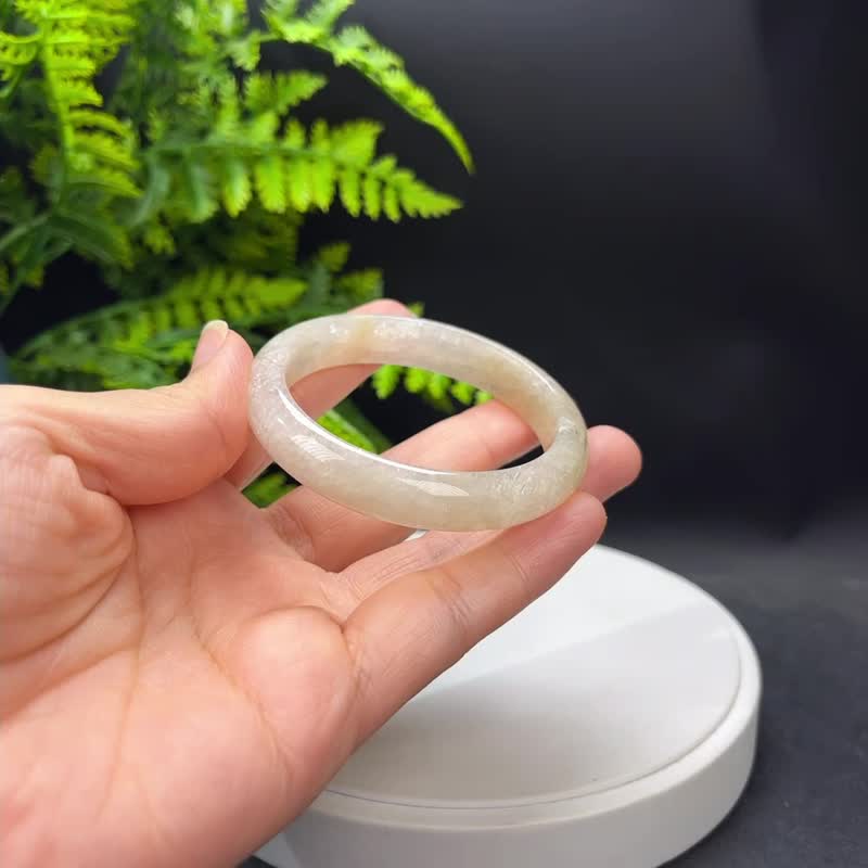 日月同辉手镯 52MM 蓝光星光猫眼 月光石共生太阳石手环 能量柔和 - 手链/手环 - 水晶 