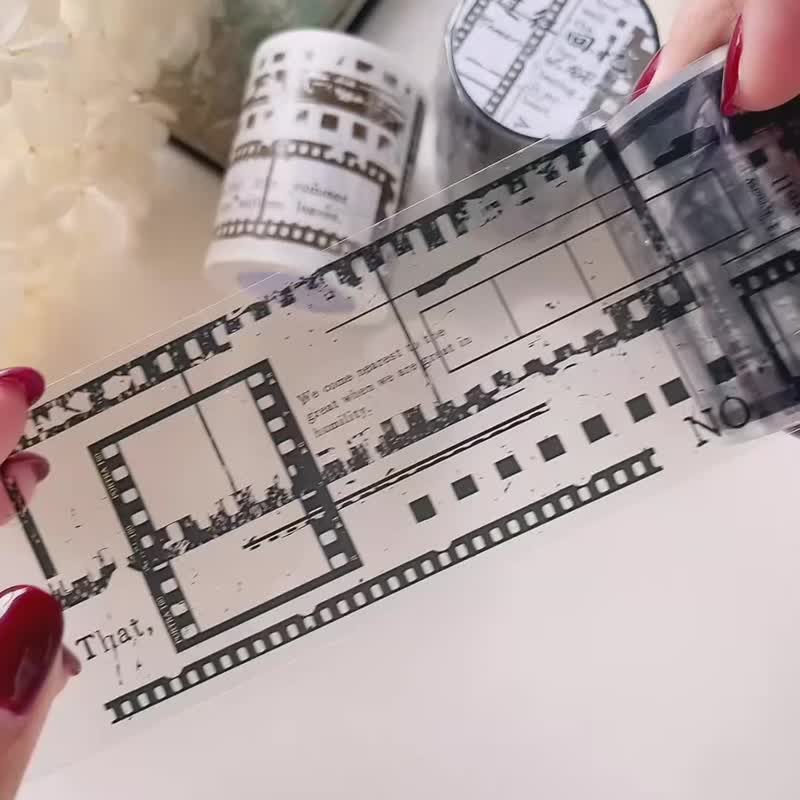 过往回忆 打底素材PET 和纸胶带 - 纸胶带 - 其他材质 黑色