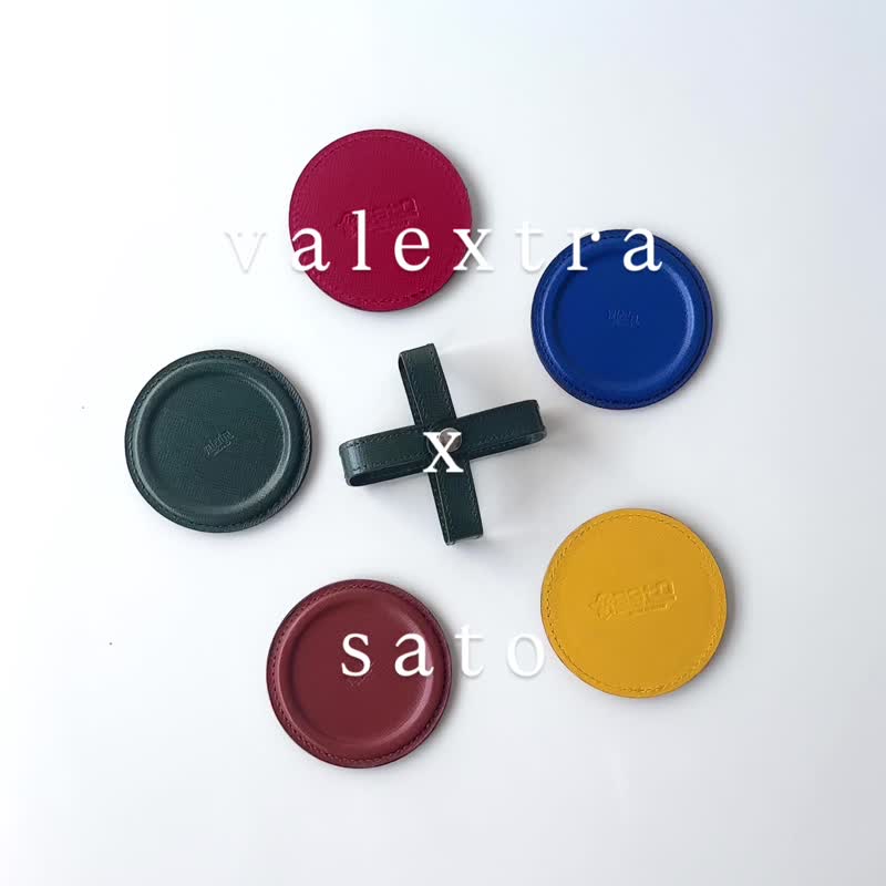 VALEXTRA x SATO绝版真皮五色杯垫组F82 vintage - 其他 - 真皮 