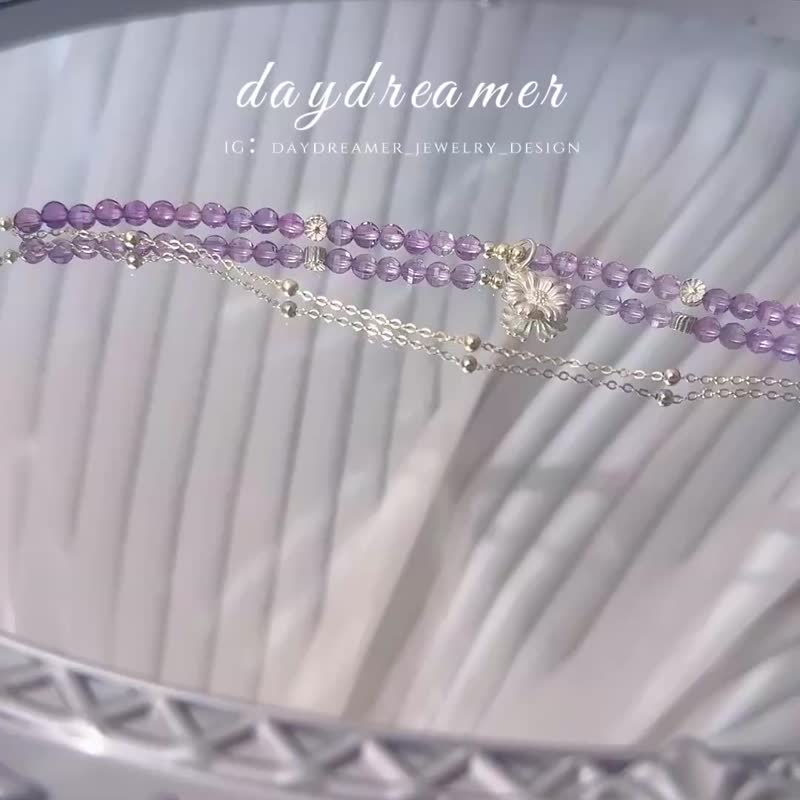 高品质玻利维亚紫水晶s925纯银设计款手链 - 手链/手环 - 水晶 紫色