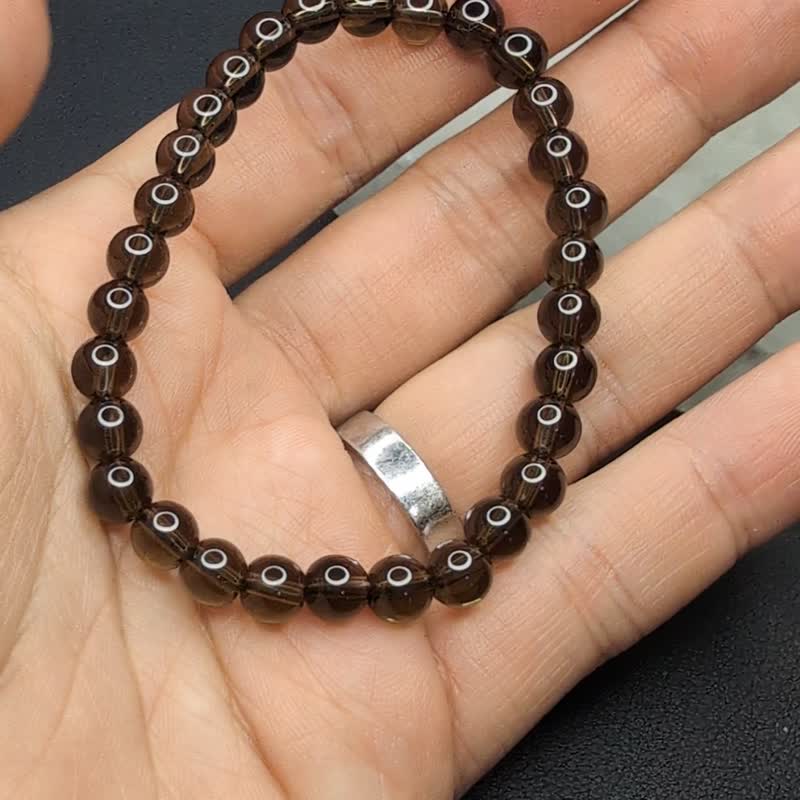 【订制品】茶晶 手串 手链 天然水晶 水晶手串 8-16mm 水晶手链 - 手链/手环 - 水晶 