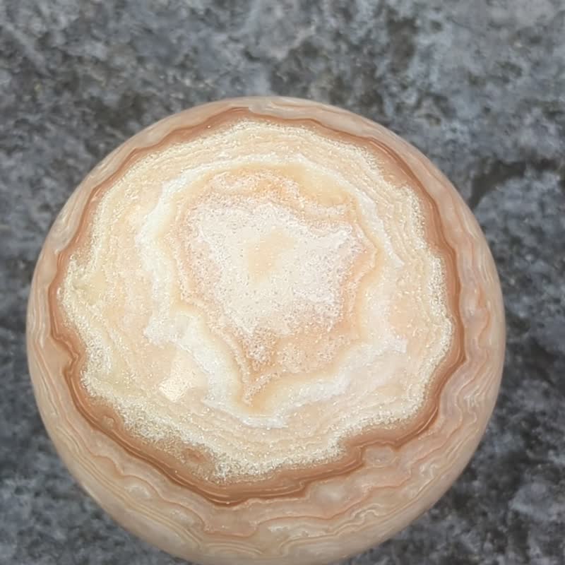 【运好气】 雪山巅峰 龙宫舍利球 稳固磁场 提升运势(80mm附底座) - 其他 - 石头 卡其色