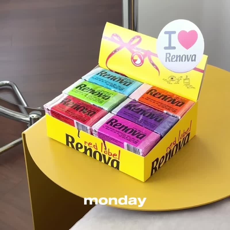Renova水果香多彩抽取式清洁用手帕纸巾多色时尚送礼环保无萤光剂 - 其他 - 纸 粉红色