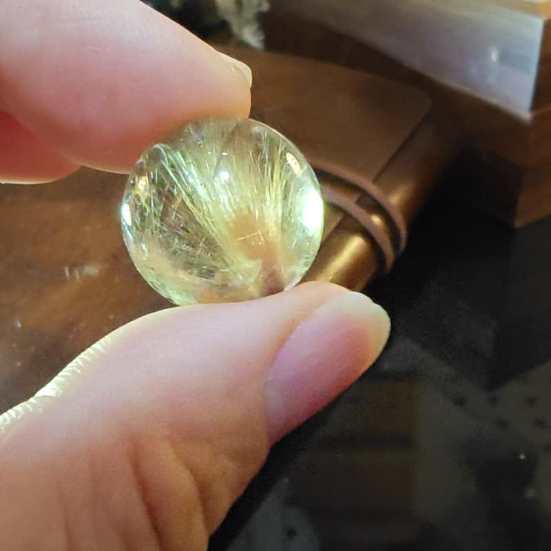 兔毛水晶珠|没有孔|像一根根金黄兔毛 - 摆饰 - 水晶 