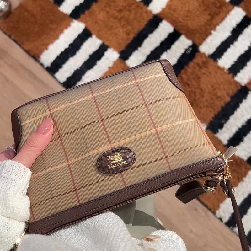 【日本中古】Vintage Burberrys 90年代化妆包/斜背包 保存品级别 - 项链 - 其他金属 咖啡色