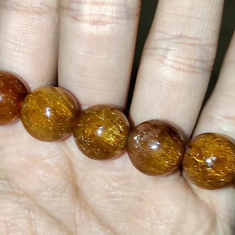 【订制品】满发 铜发晶  维纳斯铜发晶 手串 7-18mm  天然水晶 - 手链/手环 - 水晶 