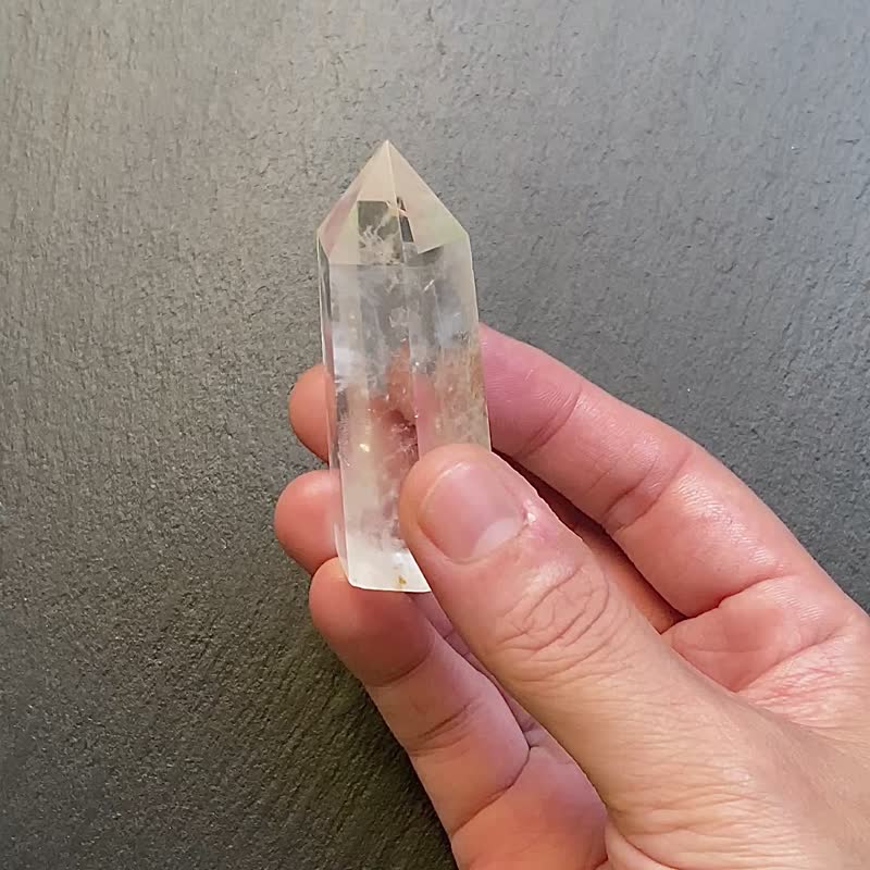 天然冰透蓝针白水晶能量柱 天使之翼 避邪挡煞 趋吉开运 快速出货 - 摆饰 - 水晶 多色