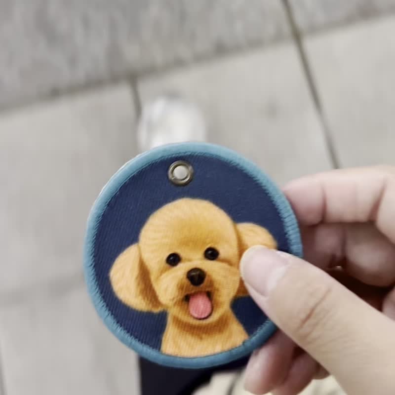 Q毛 钥匙圈 布章钥匙圈 奶油腊肠 腊肠狗 悠游卡 悠游卡钥匙圈 狗 - 吊饰 - 其他材质 卡其色